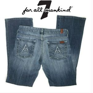 7 for all Mankind | Designer Jeans | A Pocket | Slight flare | ombré denim wash